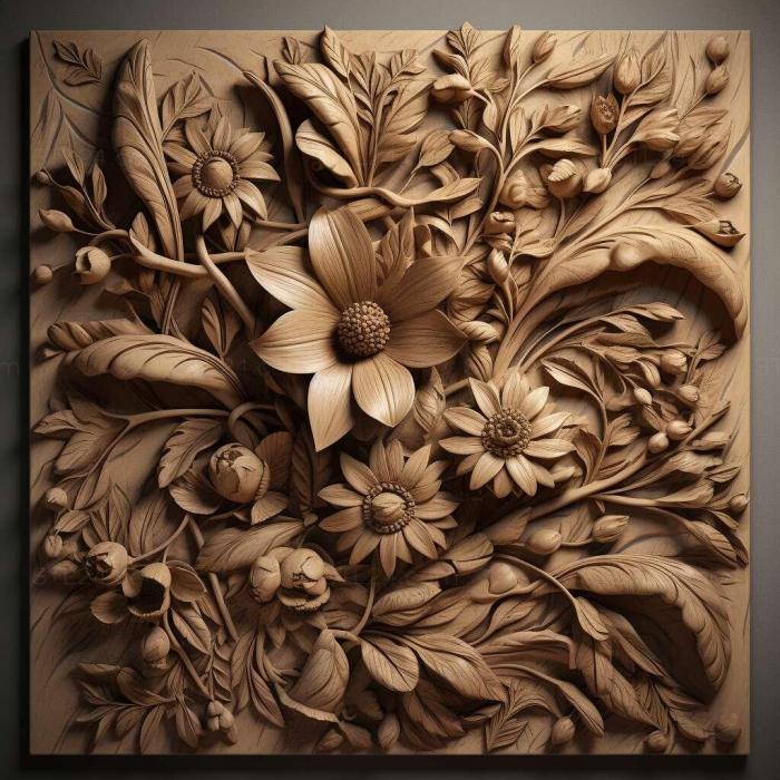 Patterns and decorations (stl Herbertia 2, PATTERN_754) 3D models for cnc